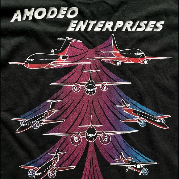 Vintage 90’s XX-Large “Amodeo Enterprises” Airlines Graphic Tee - Picture 3 of 6